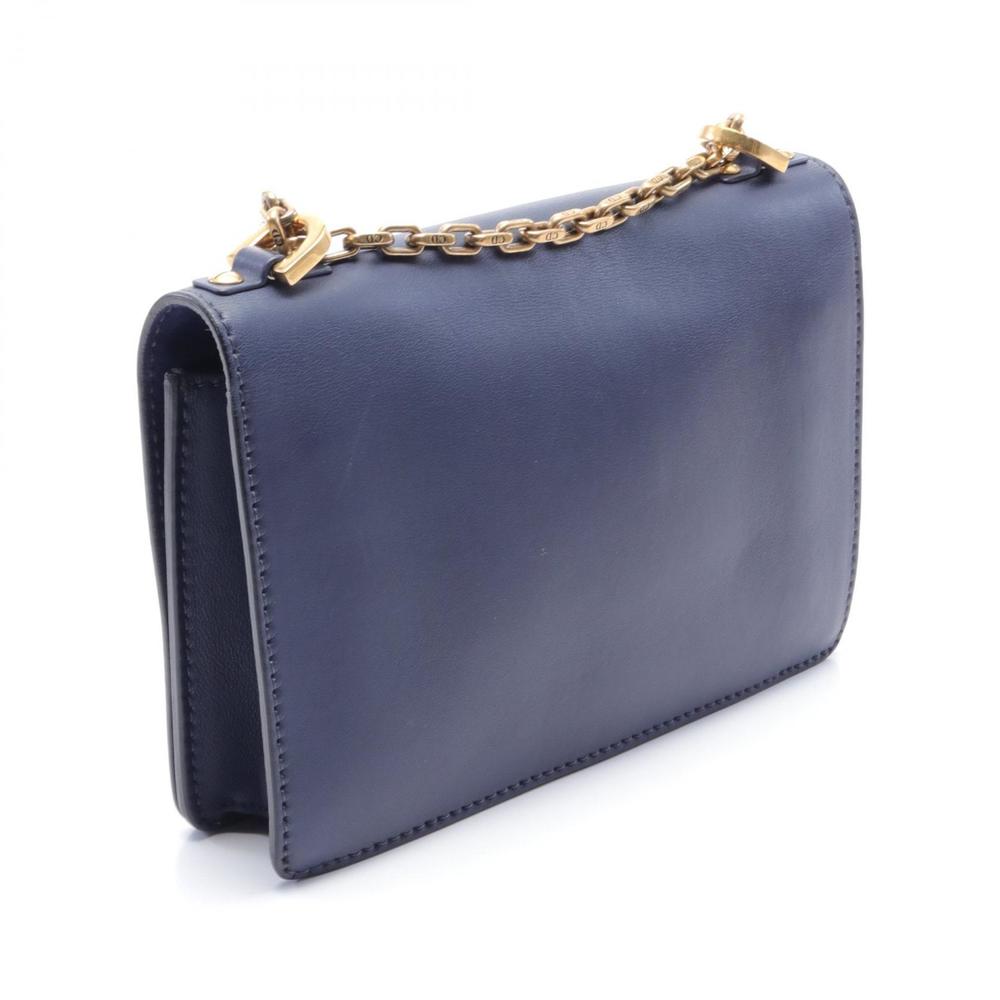 Dior Shoulder Leather Bag Navy J'A